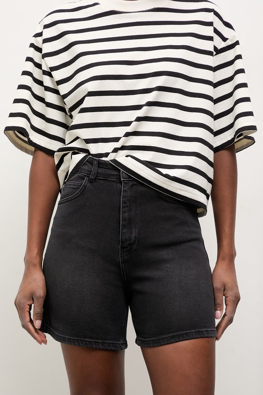 Answear Lab pantaloni scurti jeans jeans negru BS305903.tos