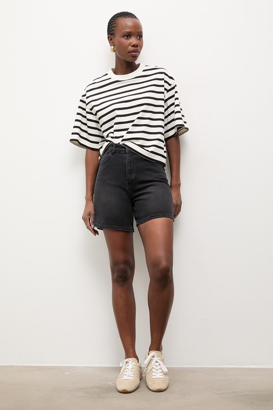 Answear Lab pantaloni scurti jeans BS305903.tos negru WW25