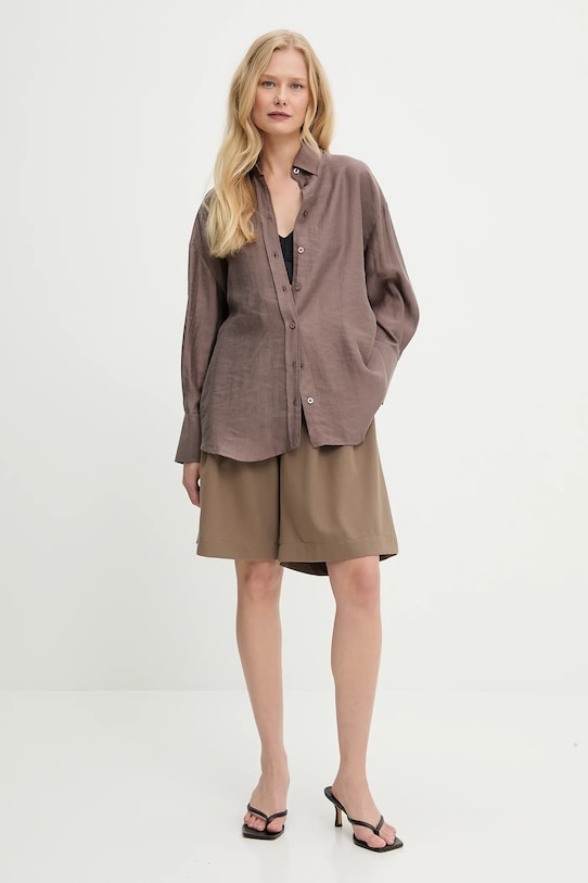 Šortky z vlněné směsi Answear.LAB 2620.HAK hnědá WW25