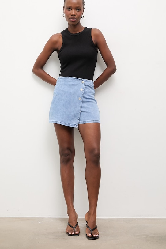 Answear.LAB spódnicospodnie jeansowe A315.hos niebieski WW25