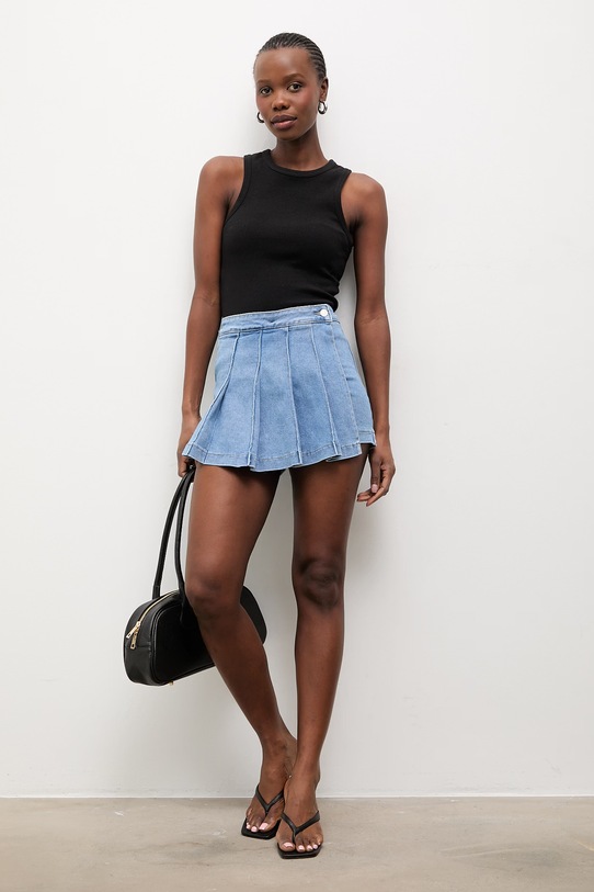 Answear.LAB spódnicospodnie jeansowe M66093.hos niebieski WW25