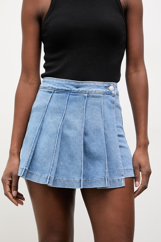 Answear.LAB spódnicospodnie jeansowe niebieski M66093.hos