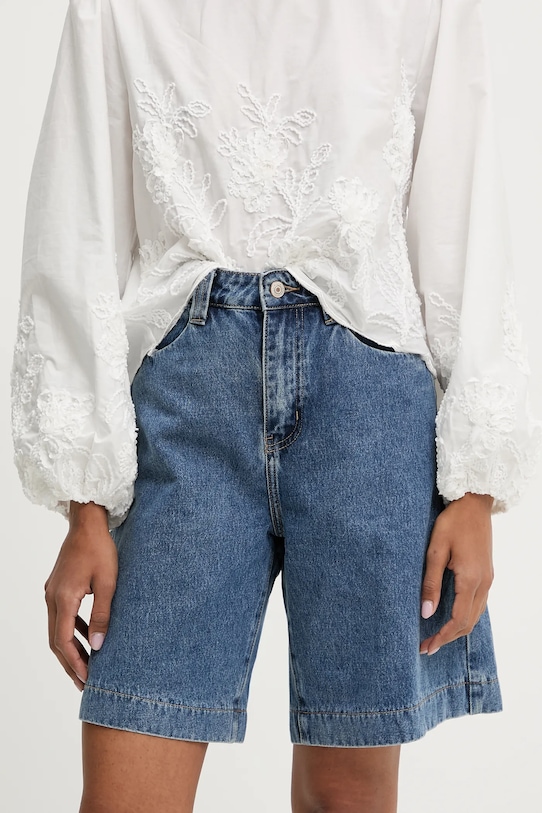 Answear Lab pantaloni scurti jeans jeans albastru JD584BT.hak