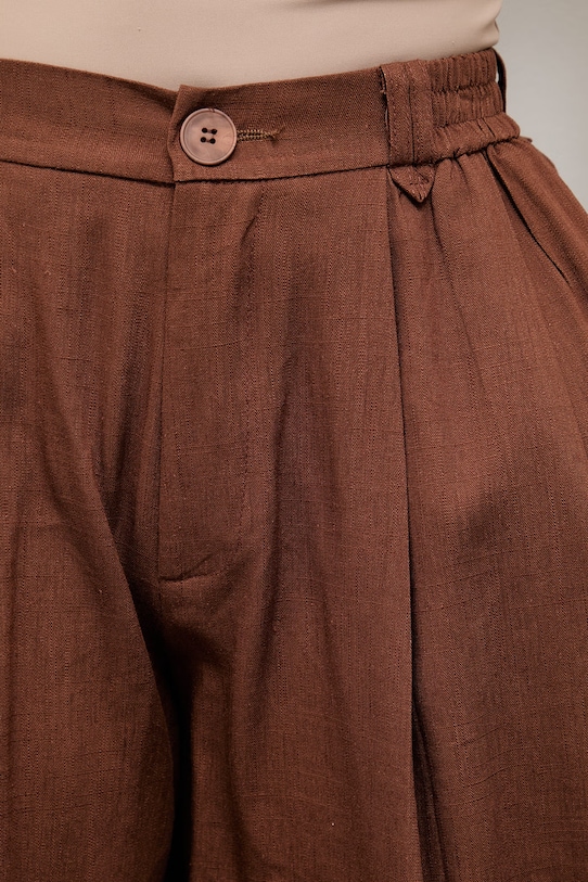 Ľanové šortky Answear.LAB hnedá LD2700.hak