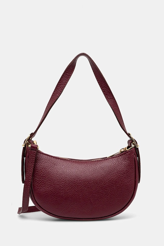 Kožená kabelka Answear.LAB usňová koža burgundské 1074.ilk