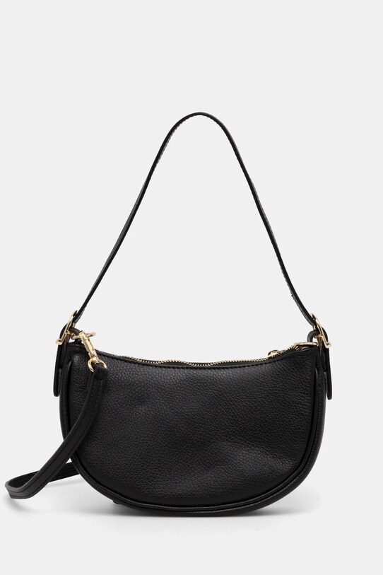 Answear Lab borsa a mano in pelle pelle fiore nero 1074.ilk
