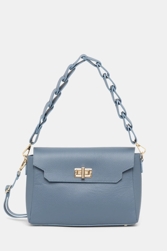 Answear.LAB torebka skórzana skóra licowa niebieski 1047.ilk