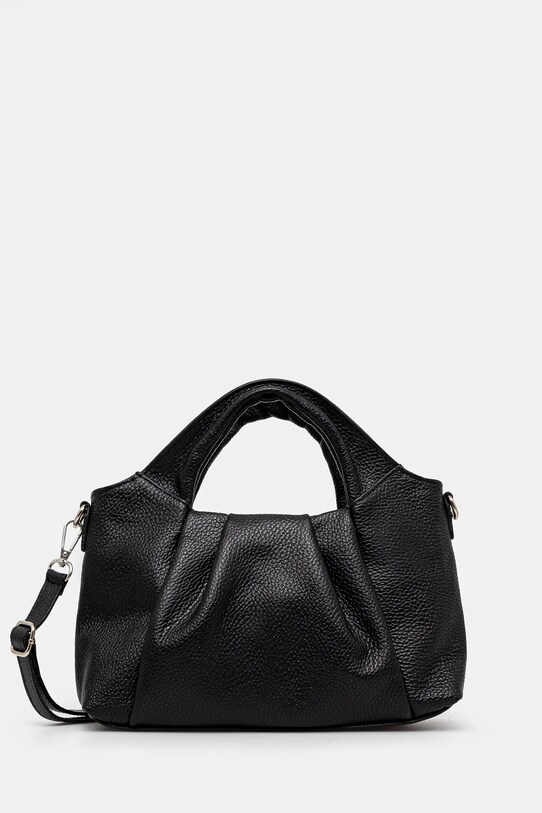 Answear.LAB torebka skórzana skóra licowa czarny 1006.hMS