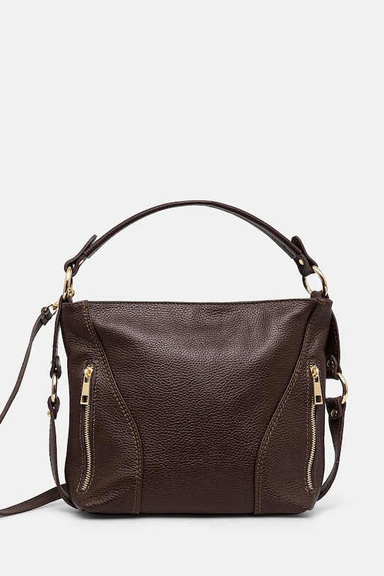 Kožená kabelka Answear.LAB usňová koža hnedá 1039.hms