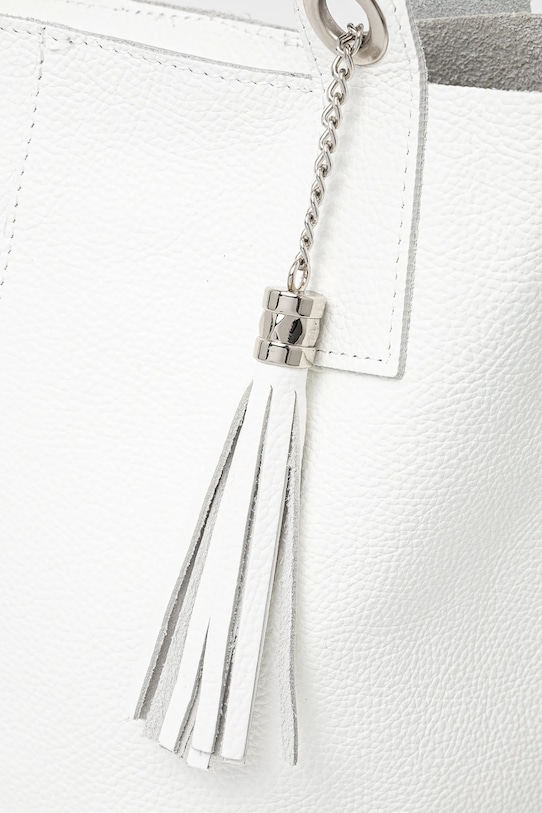 Δερμάτινη τσάντα Answear.LAB λευκό 100400.hms