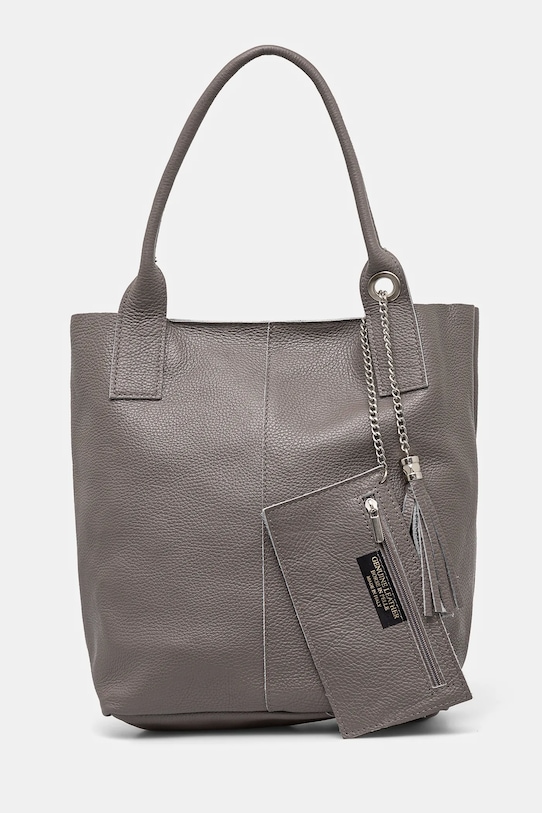Шкіряна сумочка Answear.LAB лицьова шкіра сірий 100400.hms