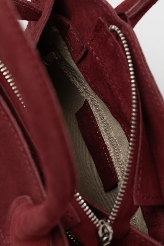 Semišová kabelka Answear.LAB 1080.ios burgundské