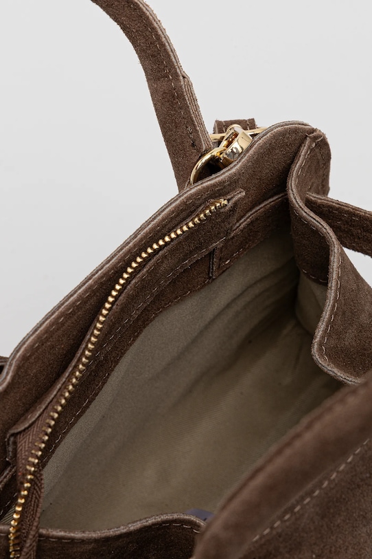 Answear.LAB torebka zamszowa 1080.ios brązowy