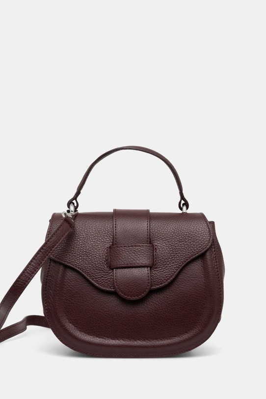 Answear.LAB torebka skórzana skóra licowa bordowy 895.ios