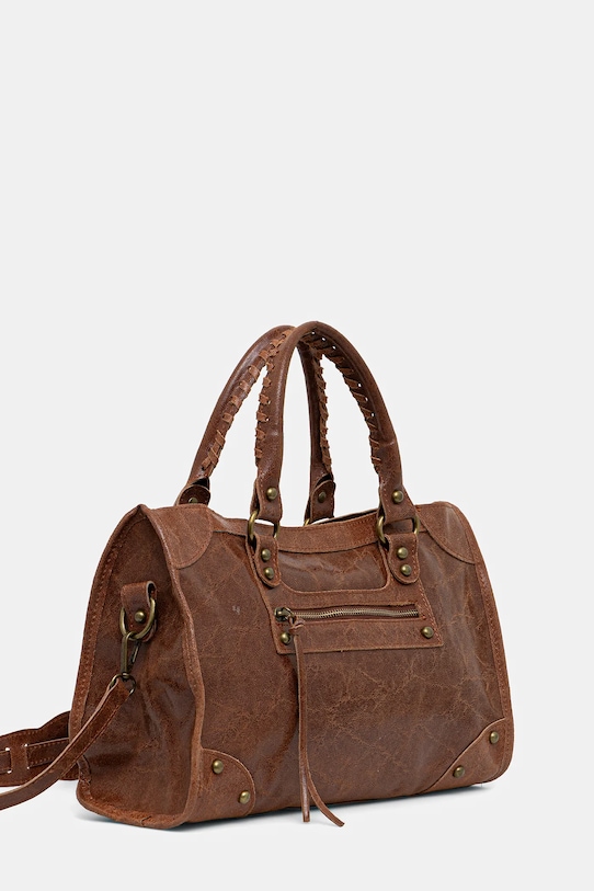 Answear.LAB torebka skórzana 0427.fos brązowy WW25