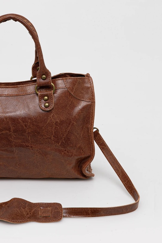 Akcesoria Answear.LAB torebka skórzana 0427.fos brązowy