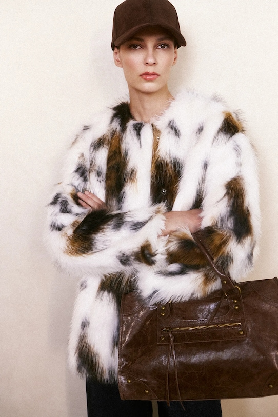 Δερμάτινη τσάντα Answear.LAB λείο δέρμα καφέ 0427.fos