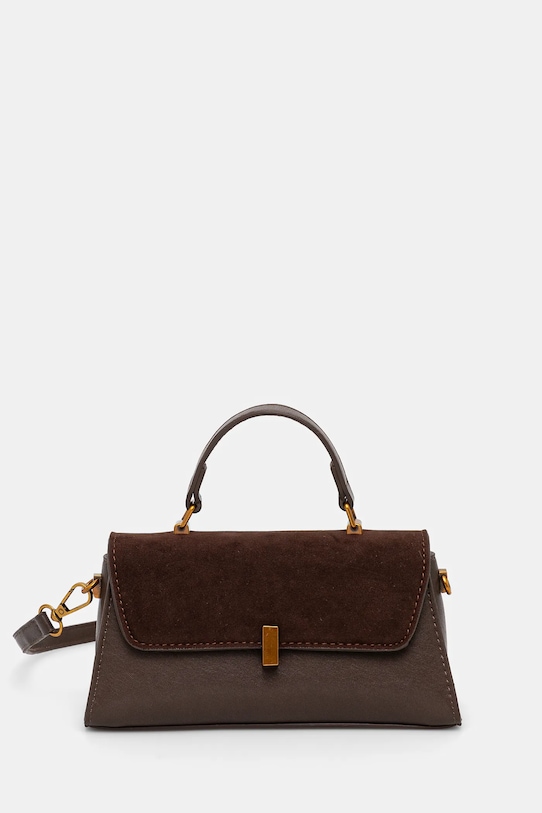 Kabelka Answear.LAB imitace semiše hnědá 1213.cms