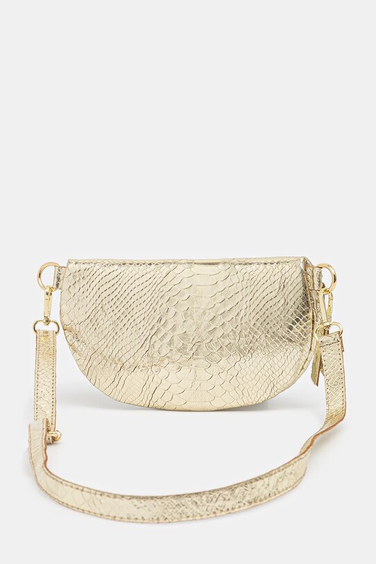 Accesorii Answear Lab borseta de piele 565.hms aur