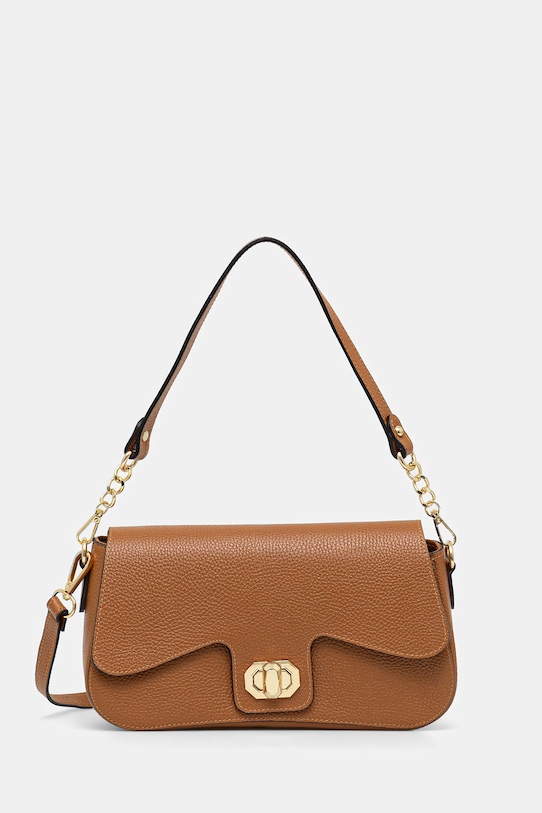Answear.LAB borsa a mano in pelle pelle fiore marrone 896.ilk