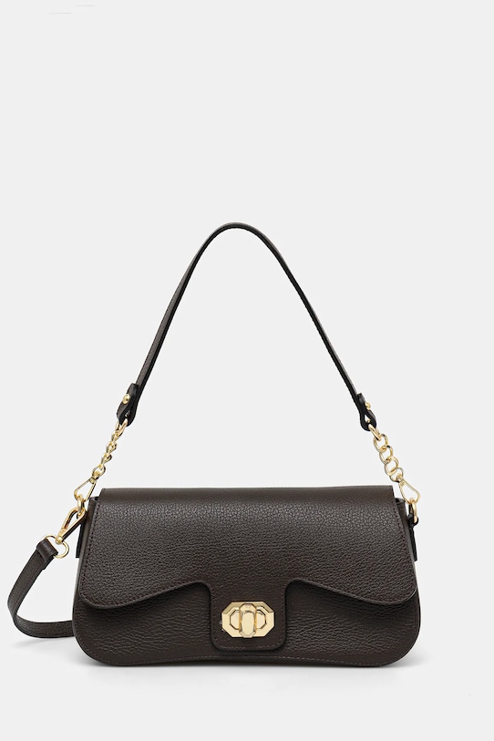 Answear Lab poseta de piele uni maro 896.ilk