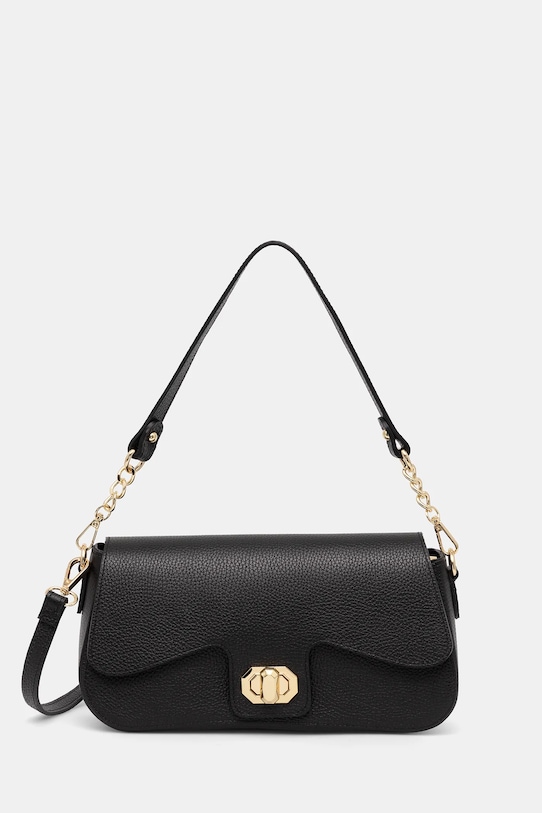 Δερμάτινη τσάντα Answear.LAB λείο δέρμα μαύρο 896.ilk