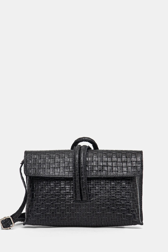 Answear.LAB torebka skórzana skóra licowa czarny 1184.HWK