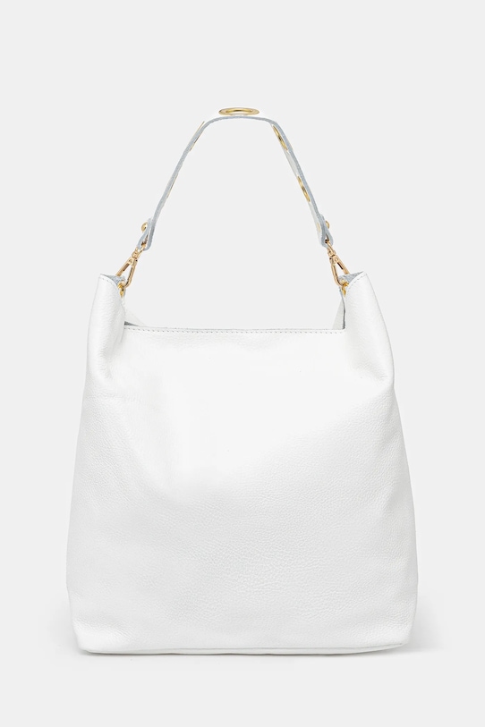 Δερμάτινη τσάντα Answear.LAB λείο δέρμα λευκό 1179.HWK