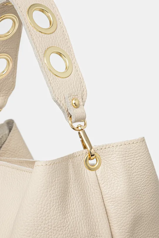 Answear.LAB torebka skórzana beżowy 1179.HWK