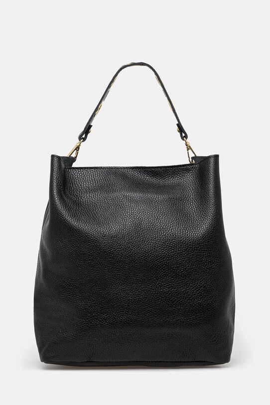 Usnjena torbica Answear.LAB Ustreza A4 črna 1179.HWK