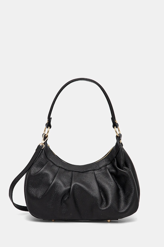 Δερμάτινη τσάντα Answear.LAB λείο δέρμα μαύρο 1131.HWK