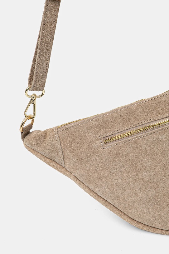 Accesorii Answear Lab geanta de mana din piele intoarsa 1082.HWK bej