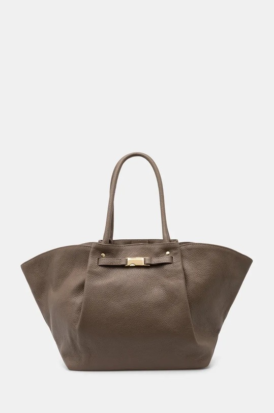 Δερμάτινη τσάντα Answear.LAB λείο δέρμα μπεζ VE1