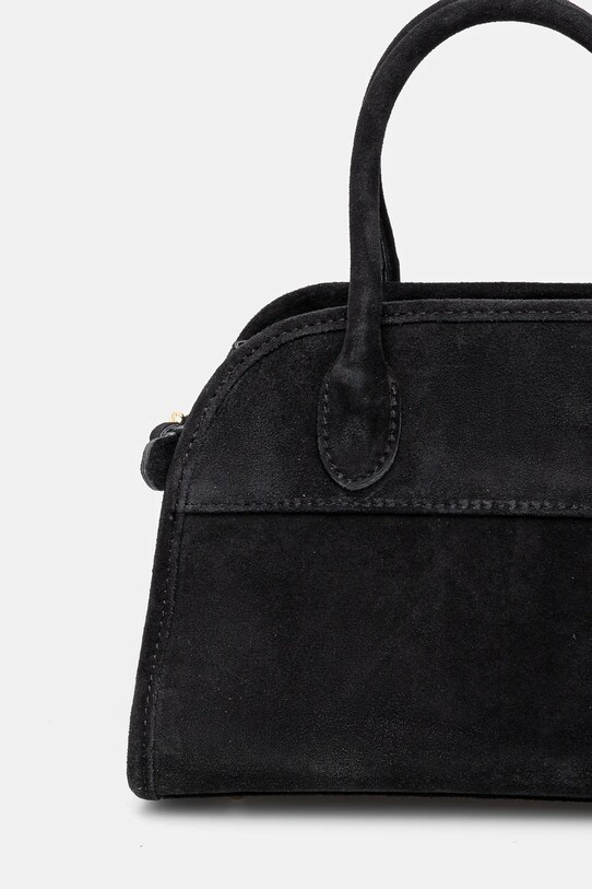Accesorii Answear Lab geanta de mana din piele intoarsa VE3 negru