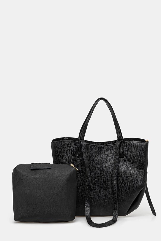 Шкіряна сумочка Answear.LAB лицьова шкіра чорний VE6