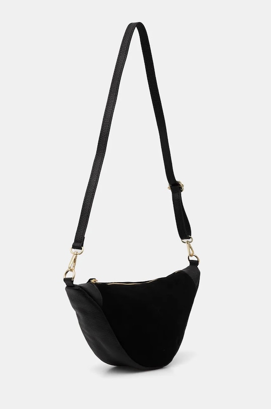 Answear Lab geanta de mana din piele intoarsa VE7 negru WW25