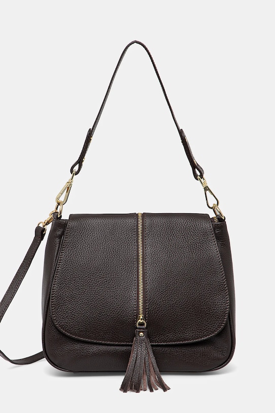 Answear.LAB torebka skórzana skóra licowa brązowy VE8