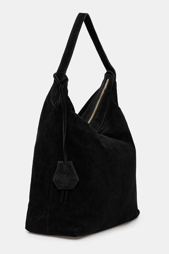 Answear.LAB borsa in pelle scamosciata VE10 nero WW25