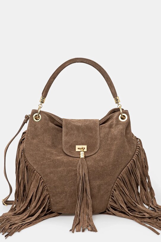 Semišová kabelka Answear.LAB semišová kůže béžová VE11