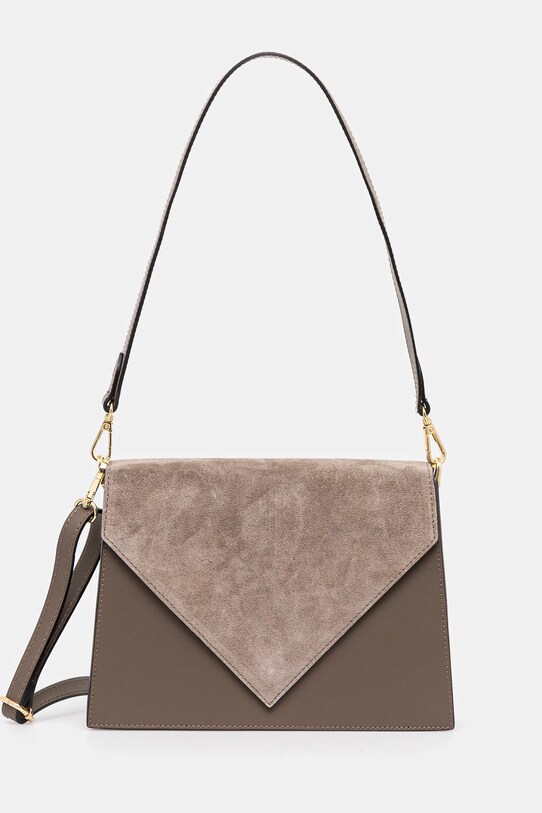 Answear Lab poseta de piele uni bej VE12