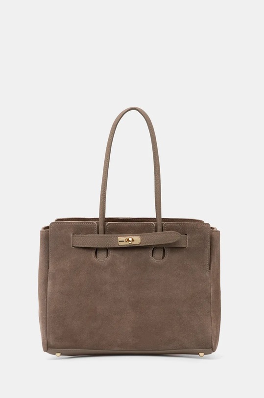 Answear.LAB borsa in pelle scamosciata pelle scamosciata beige VE14