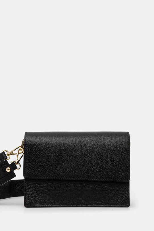 Answear Lab poseta de piele uni negru VE16