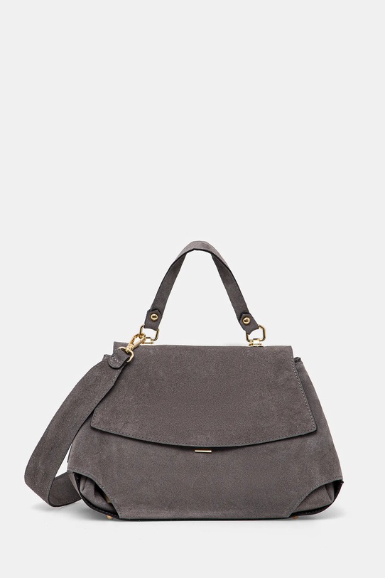 Τσάντα σουέτ Answear.LAB δέρμα σαμουά γκρί VE18