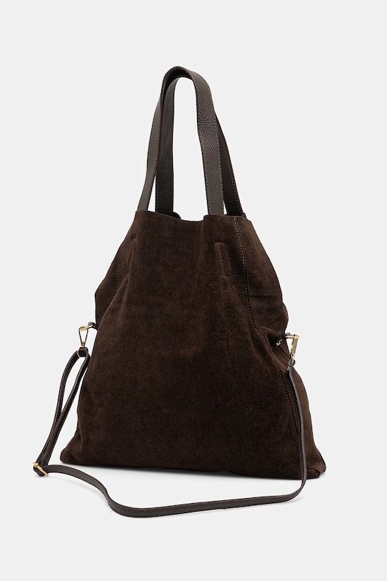 Akcesoria Answear.LAB torebka zamszowa VE19 brązowy