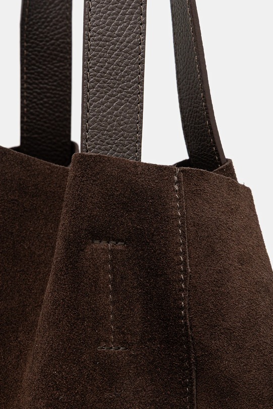 Answear.LAB torebka zamszowa brązowy VE19