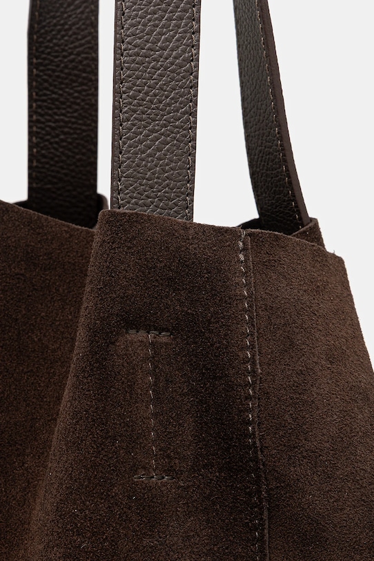 Answear.LAB torebka zamszowa brązowy VE19