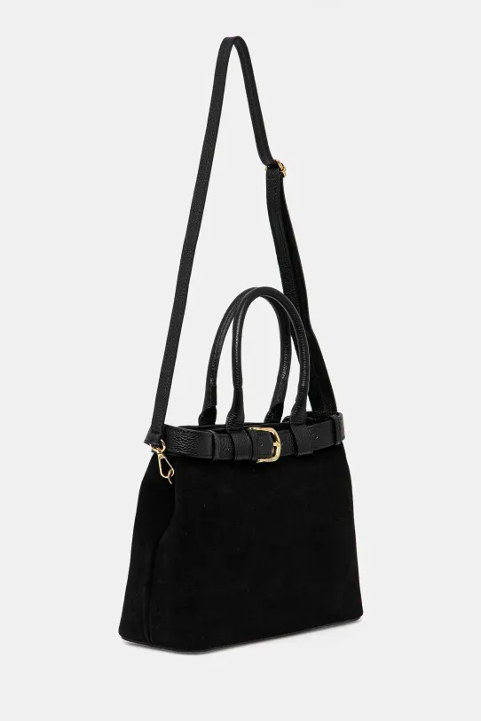 Answear.LAB torebka zamszowa VE22 czarny WW25