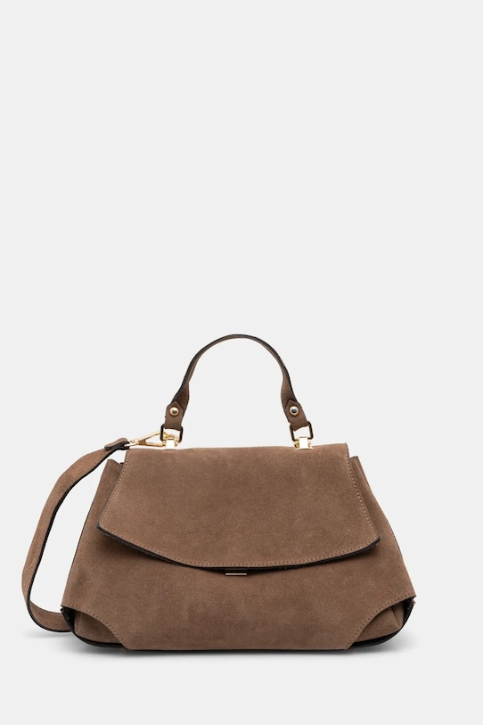 Answear.LAB borsa in pelle scamosciata pelle scamosciata beige tove4