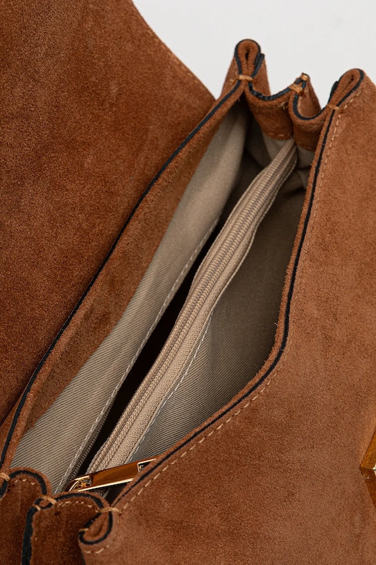 Answear Lab torebka zamszowa tove4 brązowy