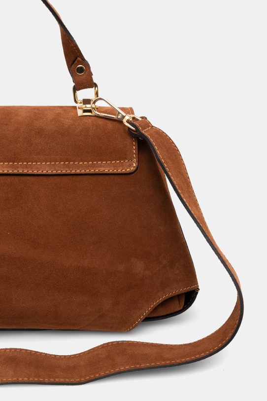 Akcesoria Answear.LAB torebka zamszowa tove4 brązowy